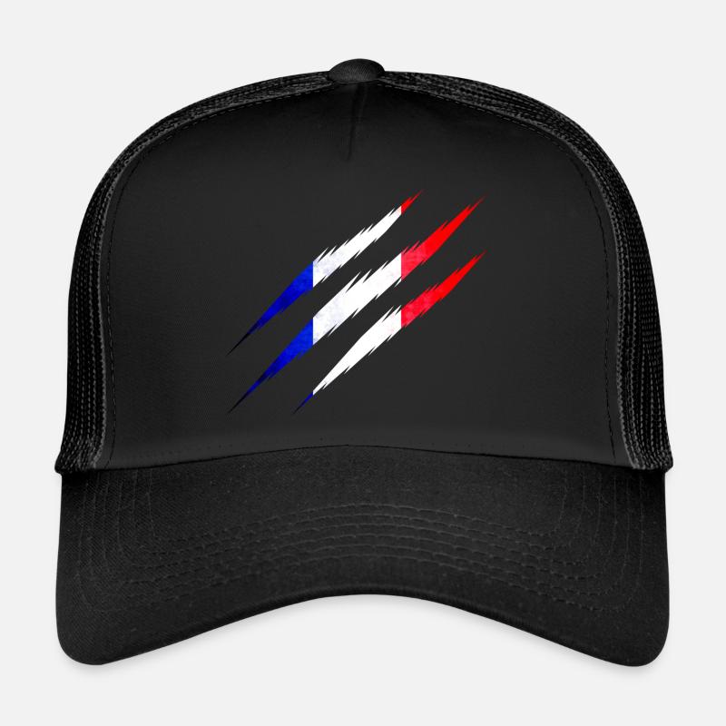 France Flag Tricolor Paris Nice Lyon EU Trucker Cap
