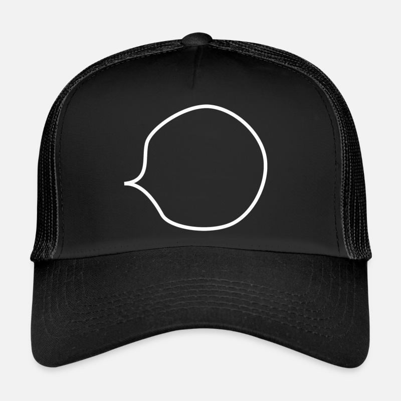 transparent empty speech bubble (for own text) - Trucker Cap - black/black