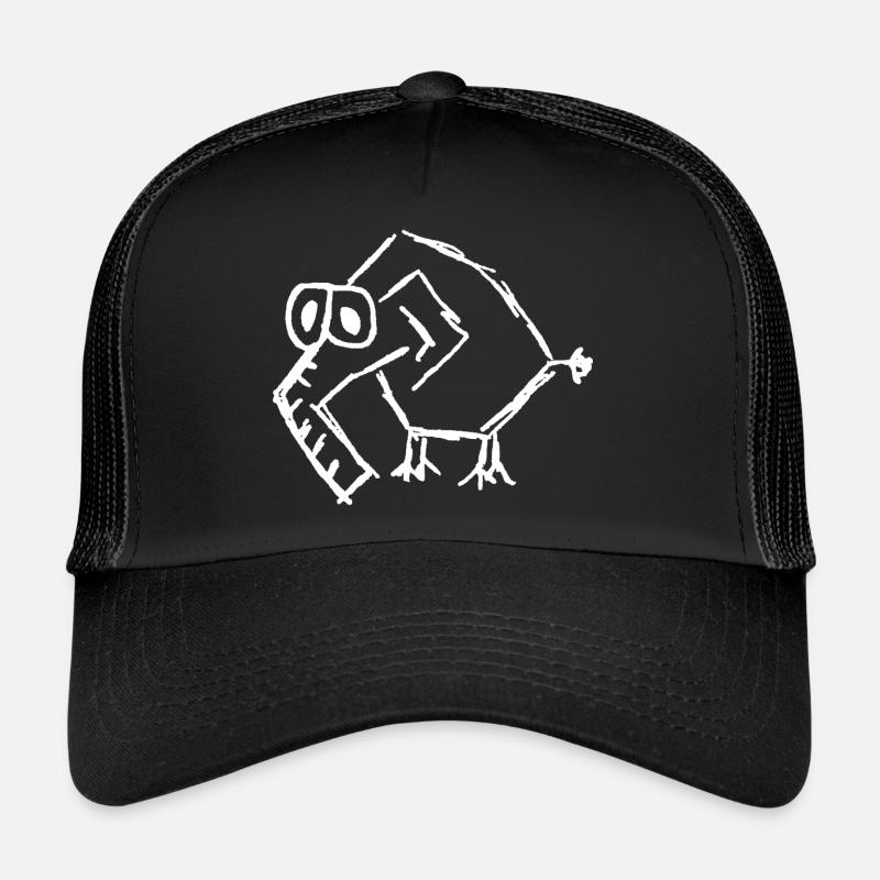 Éléphant - Casquette trucker  - noir/noir