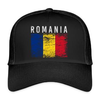 Romania Romania flag - Trucker Cap - black/black - Front