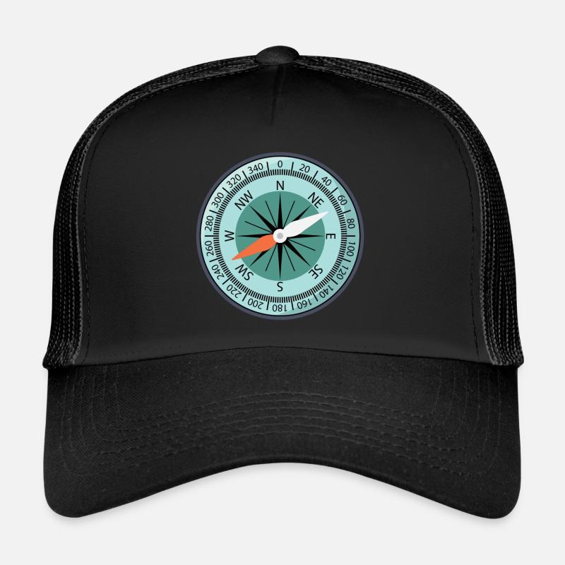 Kompass Kompassrose Schiffskompass Trucker Cap