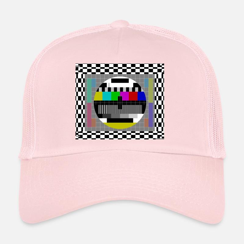 Face mask TV test pattern mask retro television Trucker Cap