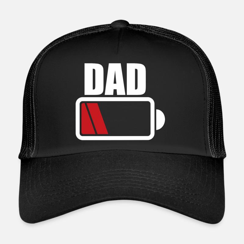 TAG DES VATERS MIT SCHWACHER BATTERIE - Trucker Cap - Schwarz/Schwarz