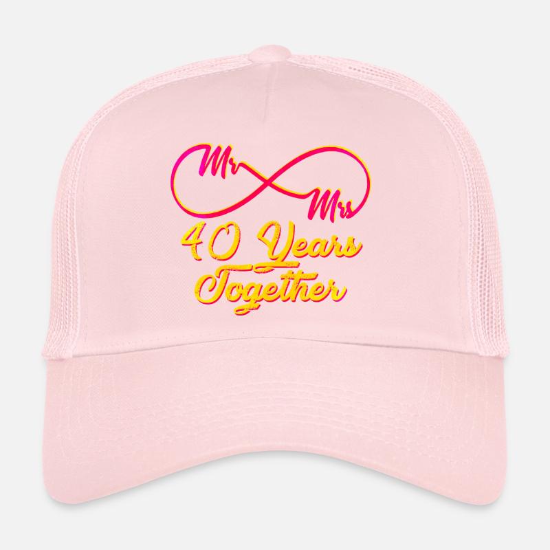 40th Wedding Anniversary Trucker Cap