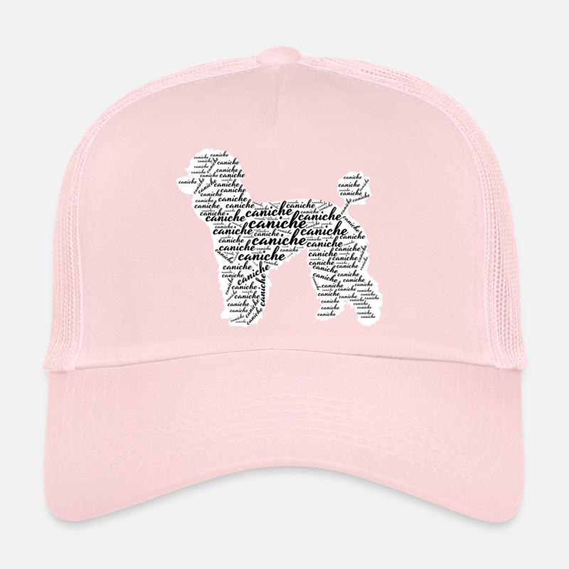 Poodle Silhouette Race Dog Word Cloud Trucker Cap