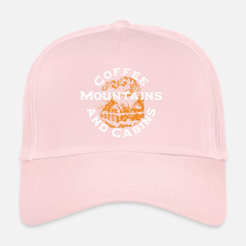 coffee mountains and cabins 2 Trucker Cap
