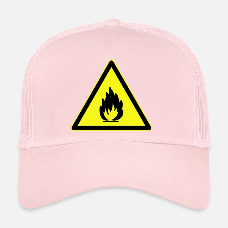 Avertissement de danger inflammable, danger inflammable Casquette trucker 