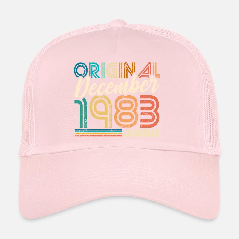Millésime Décembre 1983 Édition Limitée Unique Casquette trucker 