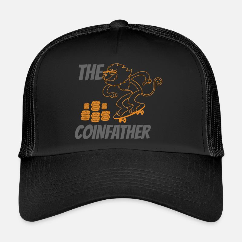 Bitcoin und Krypto, Coinfather - Trucker Cap - Schwarz/Schwarz