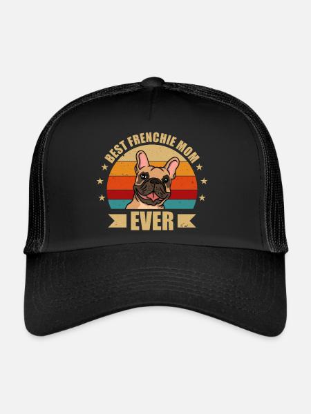 Meilleur(e) Français Bulldog Mama - Casquette trucker  - noir/noir - Devant
