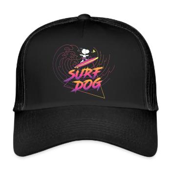 Peanuts Snoopy Surf Dog And Woodstock - Trucker Cap - black/black - Front
