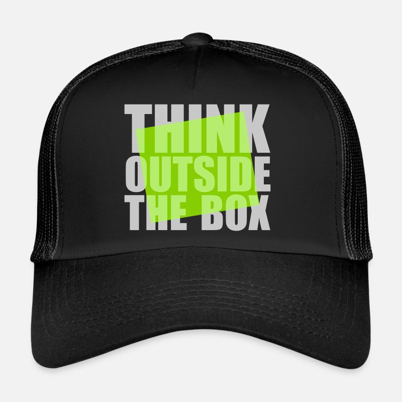 Vert Pensez à l’extérieur Casquette trucker 