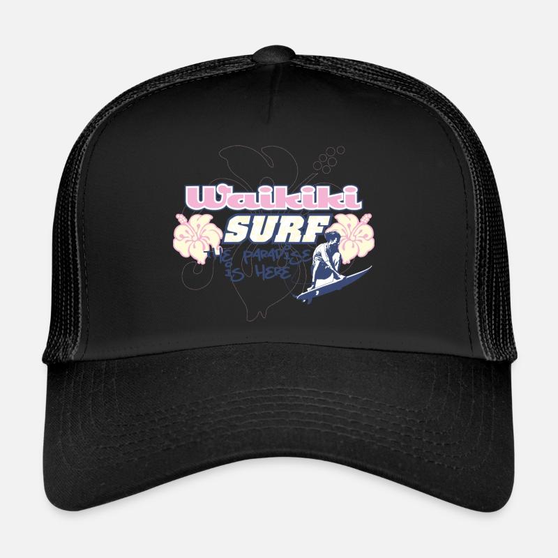surf the paradise - Trucker Cap - black/black