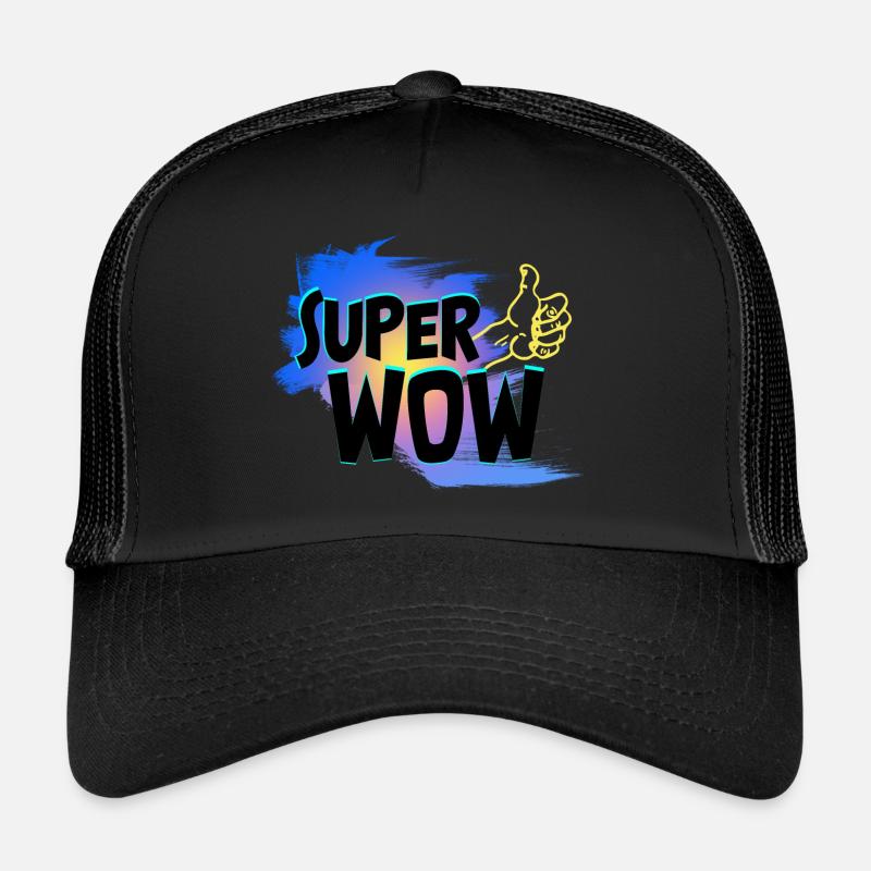 Super Wow - Casquette trucker - noir/noir