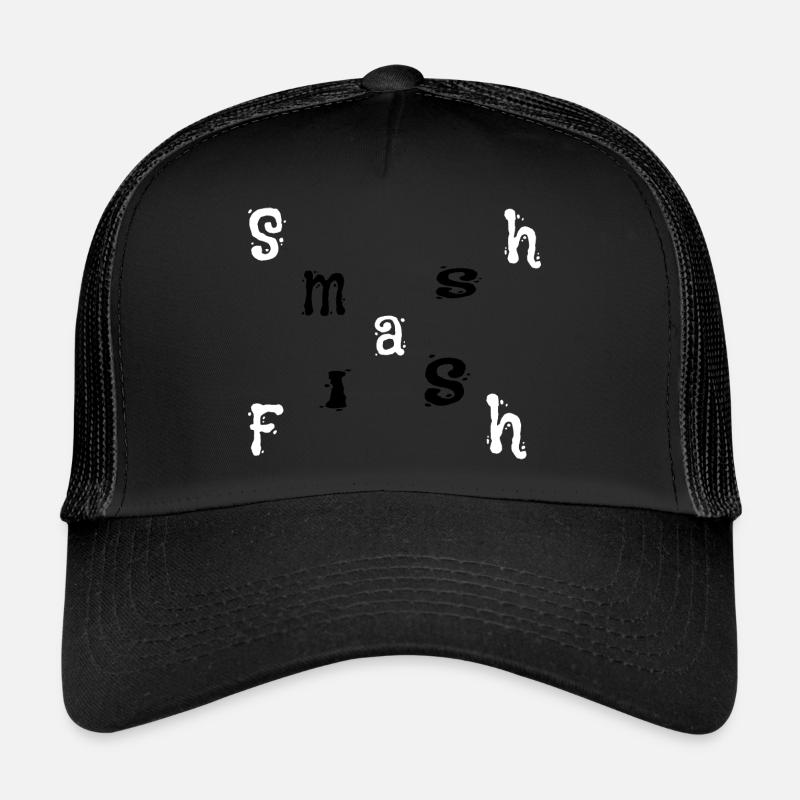 Smash Flash Design - Trucker Cap - Schwarz/Schwarz