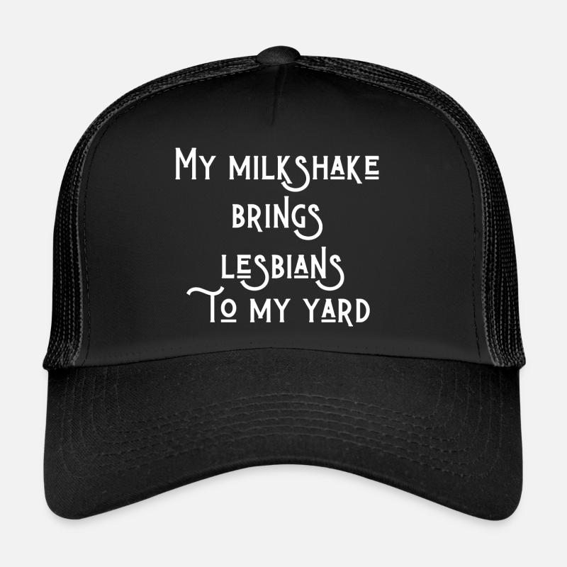 Lustiger lesbischer Text - Trucker Cap - Schwarz/Schwarz