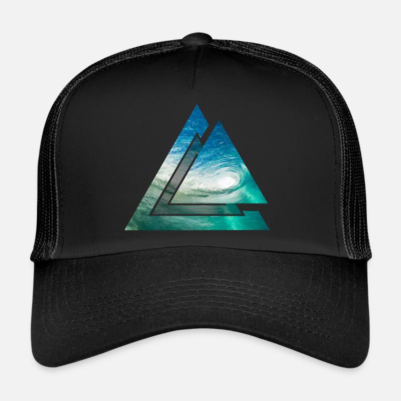 Conception de surfeur géométrique Breaking Wave Casquette trucker 