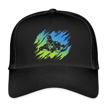 Go Kart Motorsport Kart Driver Go-Kart Go-Kart - Casquette trucker  - noir/noir - Devant