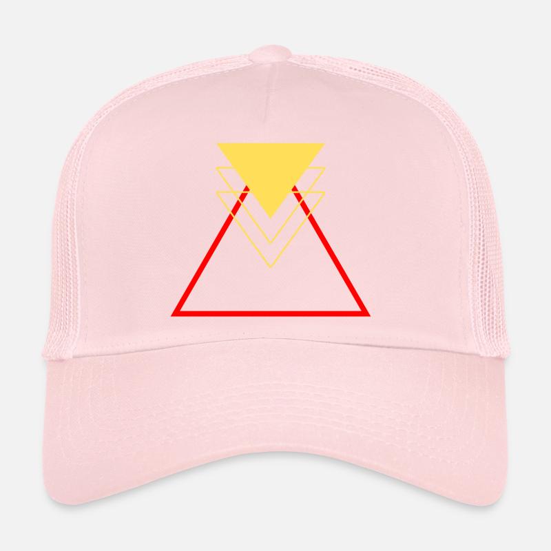 Triangle Jaune et Rouge Abstrait Géométrique Casquette trucker 