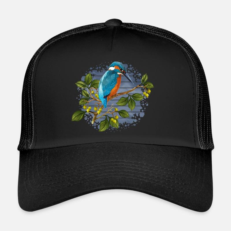 Bunter Vogel - Trucker Cap - Schwarz/Schwarz