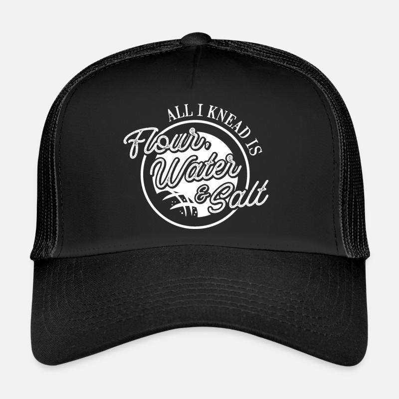Brotbacken Bäcker Backerei Sauerteig - Trucker Cap - Schwarz/Schwarz