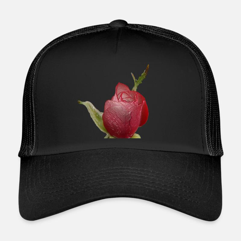 Red Rose Trucker Cap
