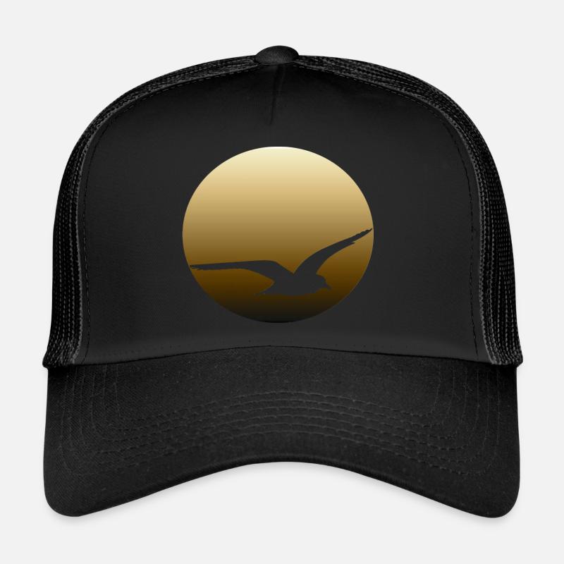 Oiseau - Casquette trucker  - noir/noir