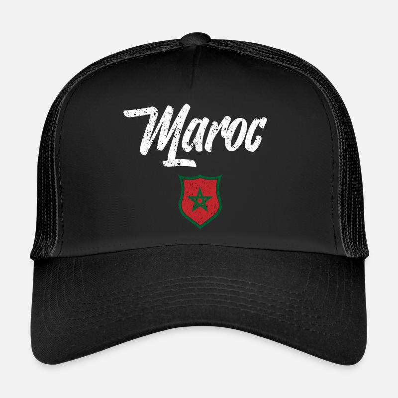MAROC - Casquette trucker  - noir/noir