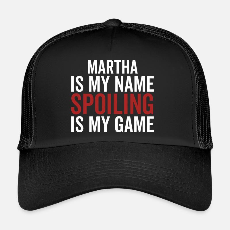 Martha est mon nom Spoiling est mon jeu - Casquette trucker  - noir/noir