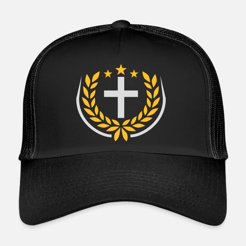 Jesus Christus Lorbeerkranz Logo Trucker Cap
