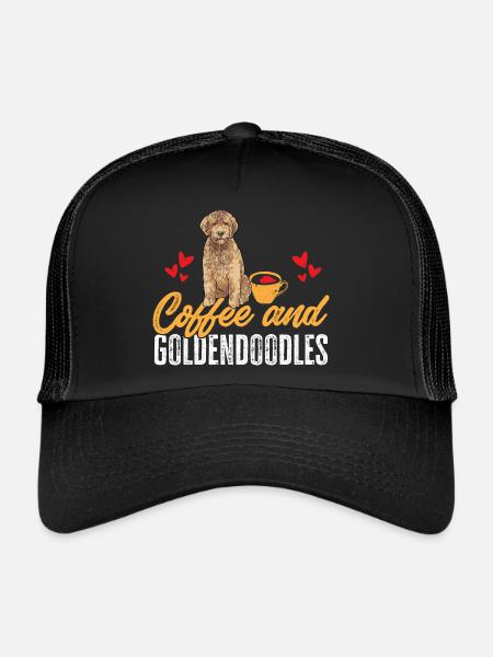 Goldendoodle Doodle Chien - Casquette trucker  - noir/noir - Devant