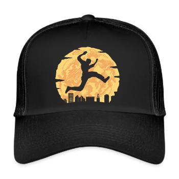 Parkour Run Freerunner Parkour Runner Freerunning - Casquette trucker  - noir/noir - Devant
