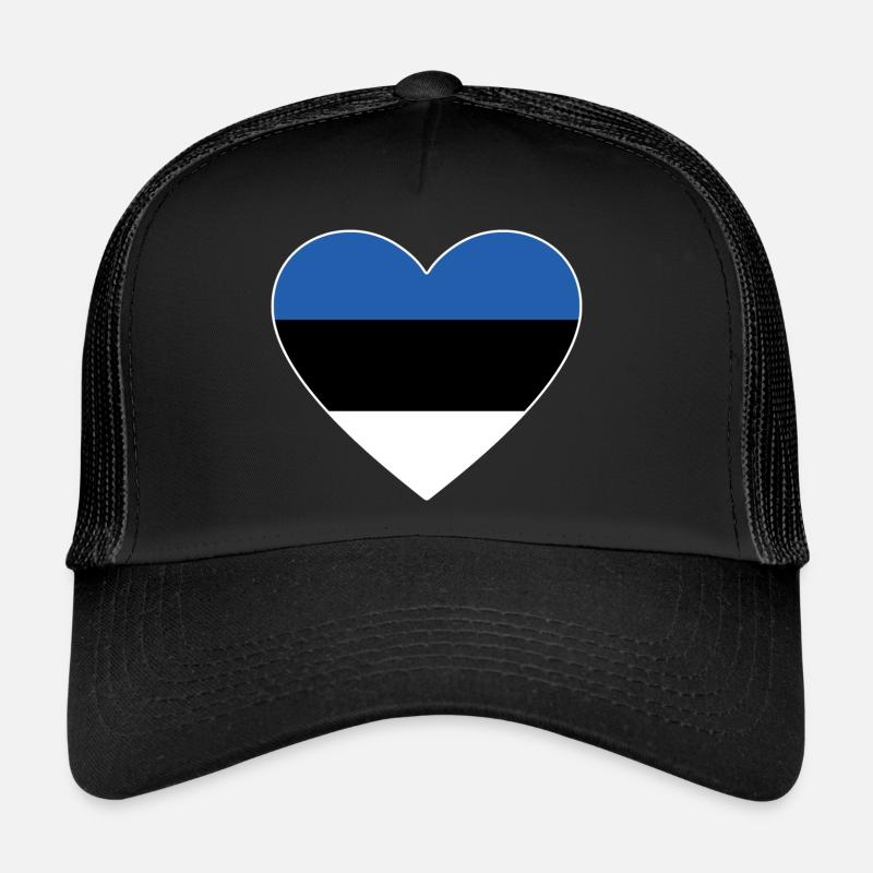 Estland Flagge Herz Trucker Cap