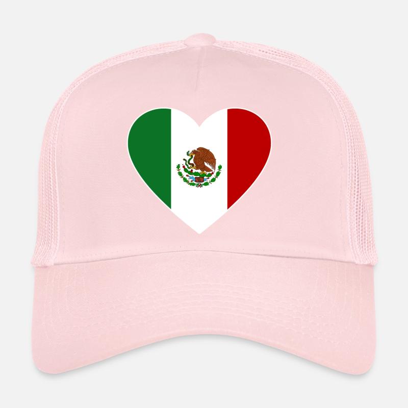 Cœur de drapeau du Mexique Casquette trucker 