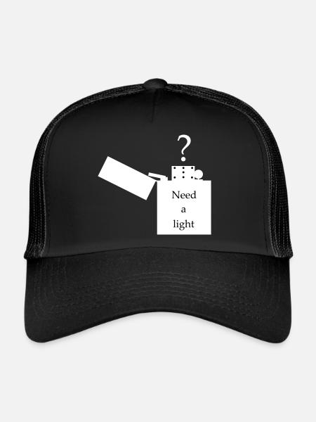 Lighter - picture with lettering - Trucker Cap - black/black - Front