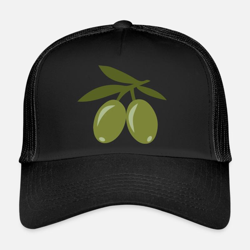 olive - Trucker Cap - Schwarz/Schwarz