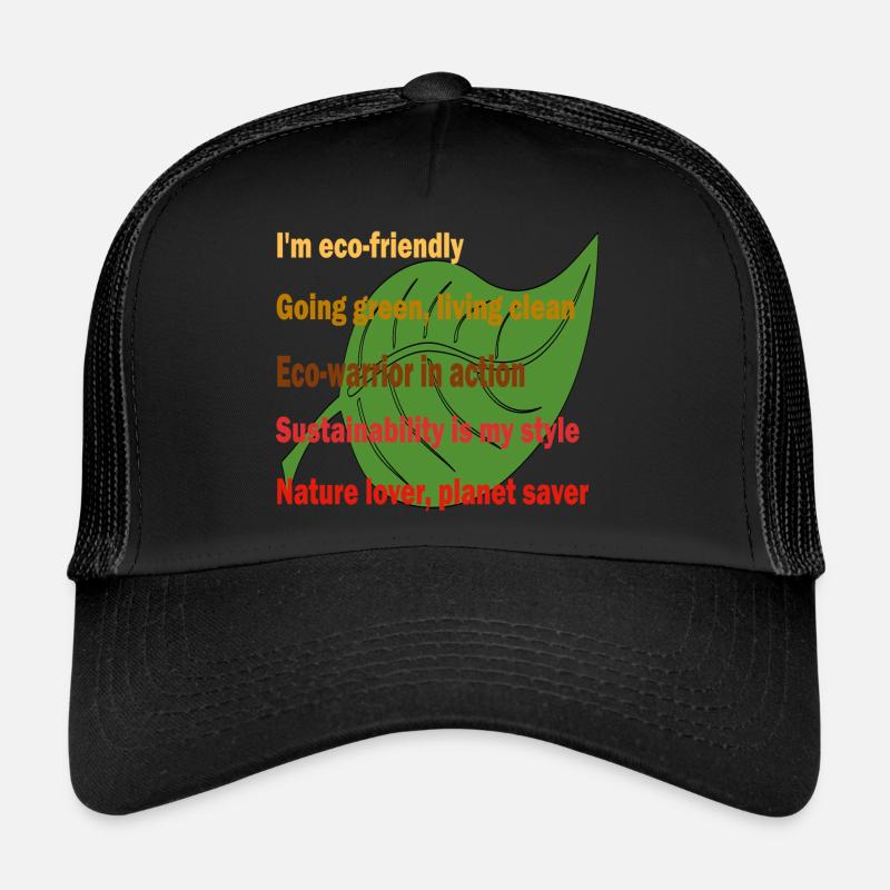 Eco warrior in action - Trucker Cap - black/black