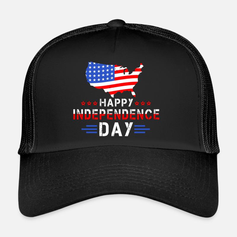 HAPPY INDEPENDENCE DAY USA Trucker Cap
