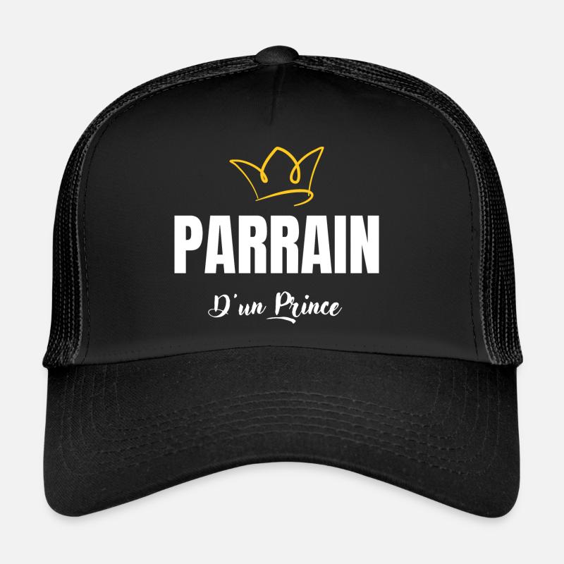 parrain d'un prince - Casquette trucker  - noir/noir