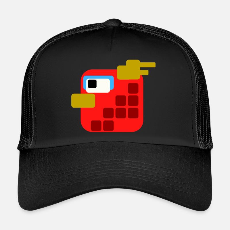 Red Bird PixelArt Trucker Cap