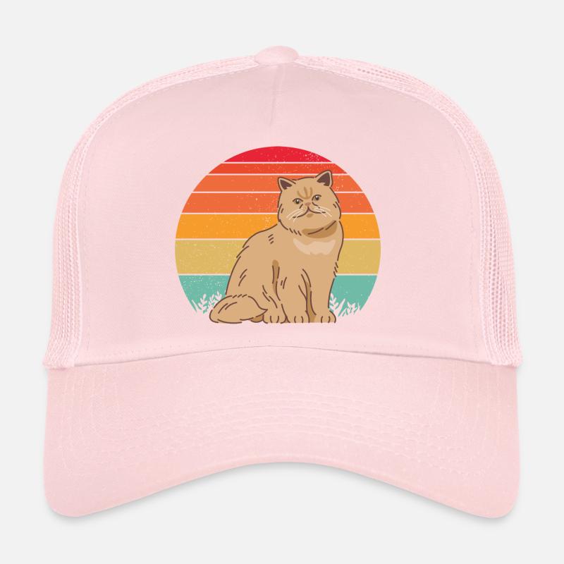 Chat persan rétro Casquette trucker 