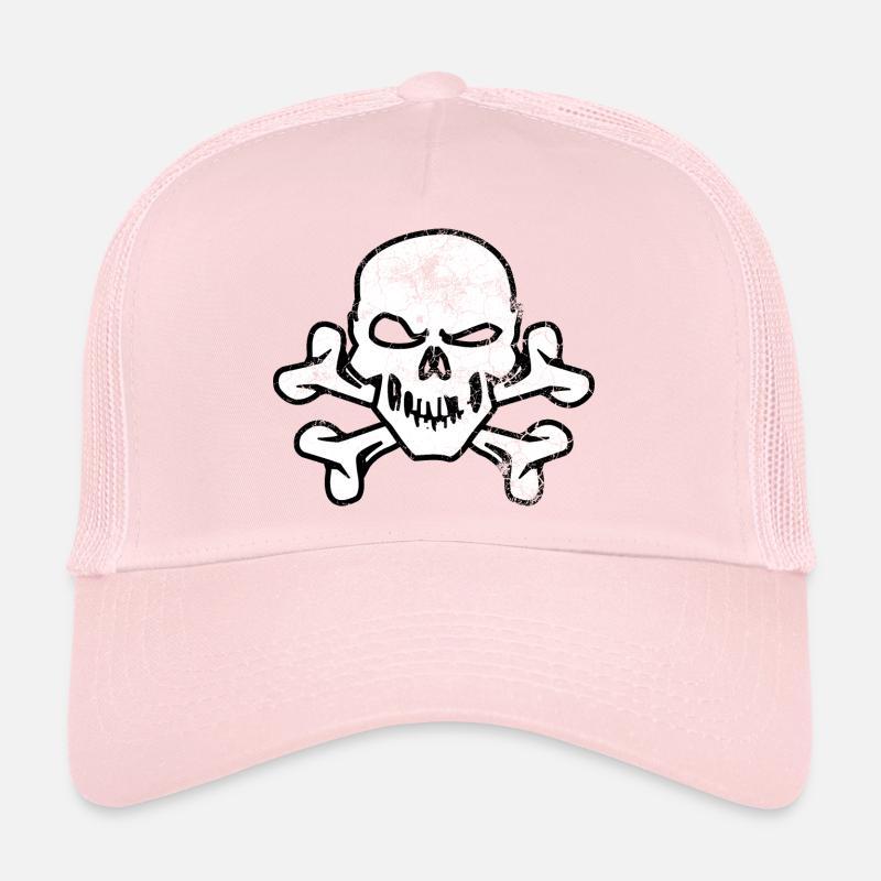 Crâne de pirate et os croisés Casquette trucker 