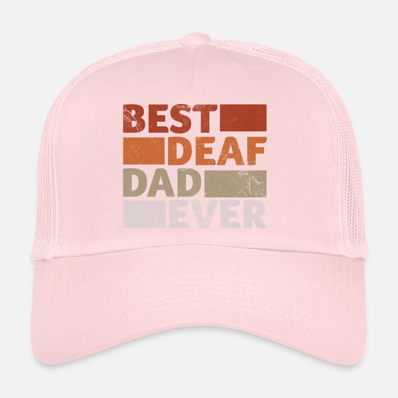 Best Deaf Dad Ever Trucker Cap