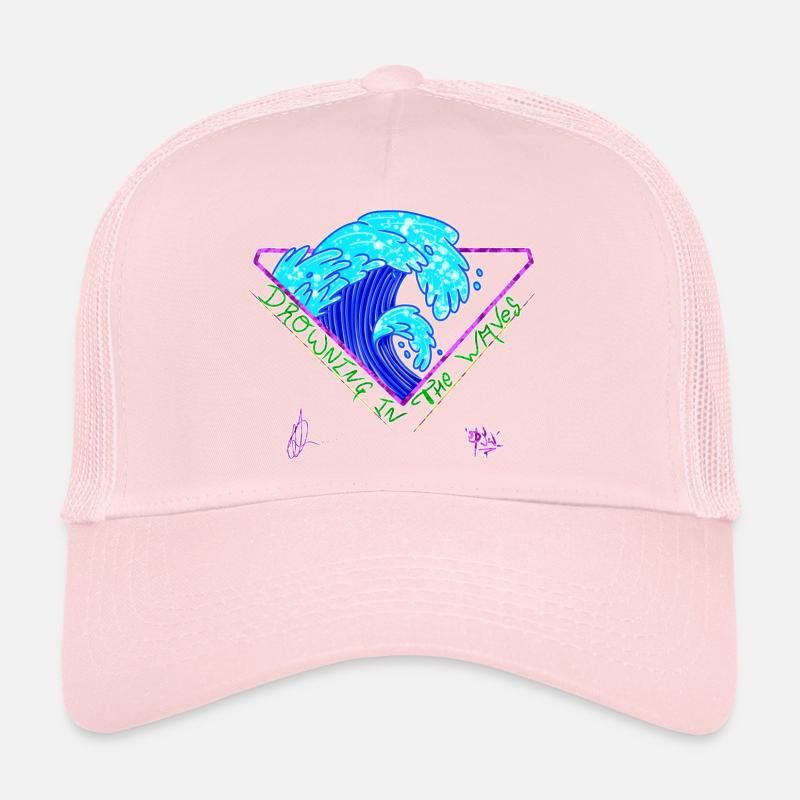 Drowning in the waves Trucker Cap