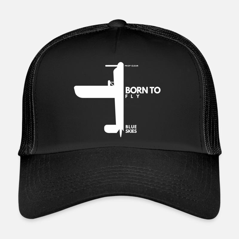 Born to Fly - Trucker Cap - Schwarz/Schwarz