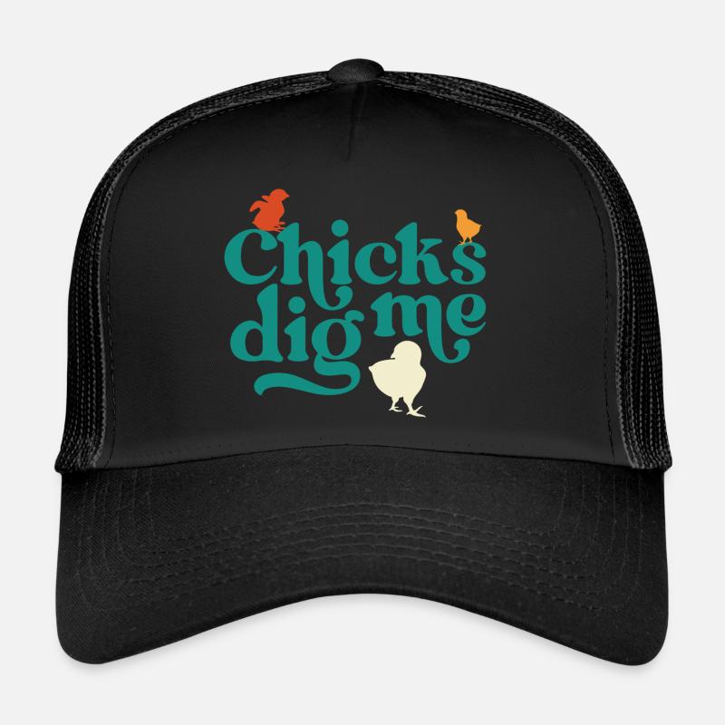 Chicks Dig Me Funny Easter Chicken Trucker Cap