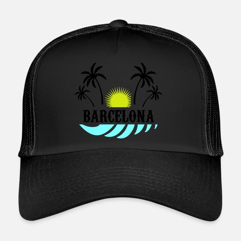 barcelona - Trucker Cap - Schwarz/Schwarz