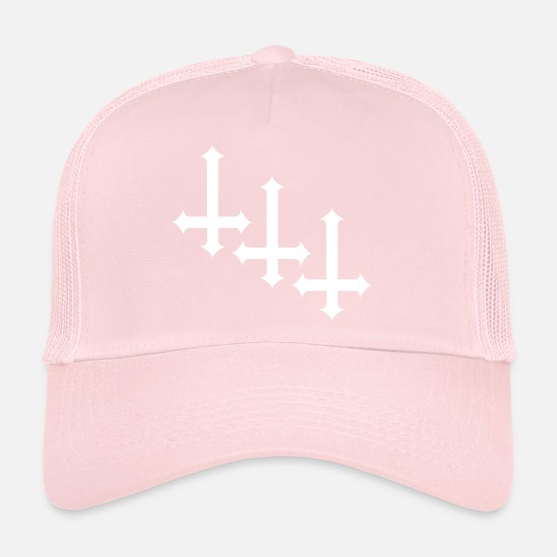 Gothic cross upside down Trucker Cap