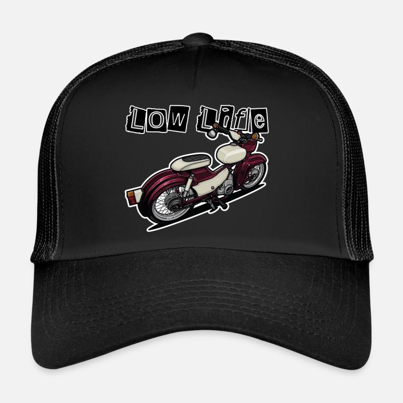 Star (rot) // Illustration - Trucker Cap - Schwarz/Schwarz