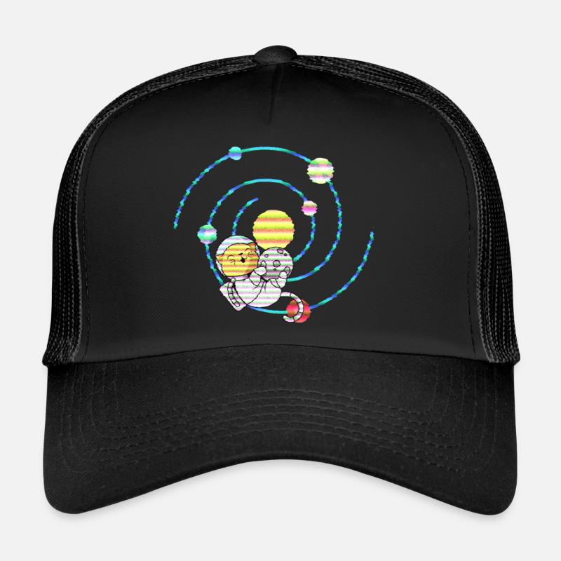 Chat spatial en orbite terrestre Casquette trucker 